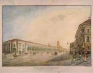 Beggrov Karl Petrovich View of Nevsky Prospekt near the Gostiny Dvor  - Hermitage
